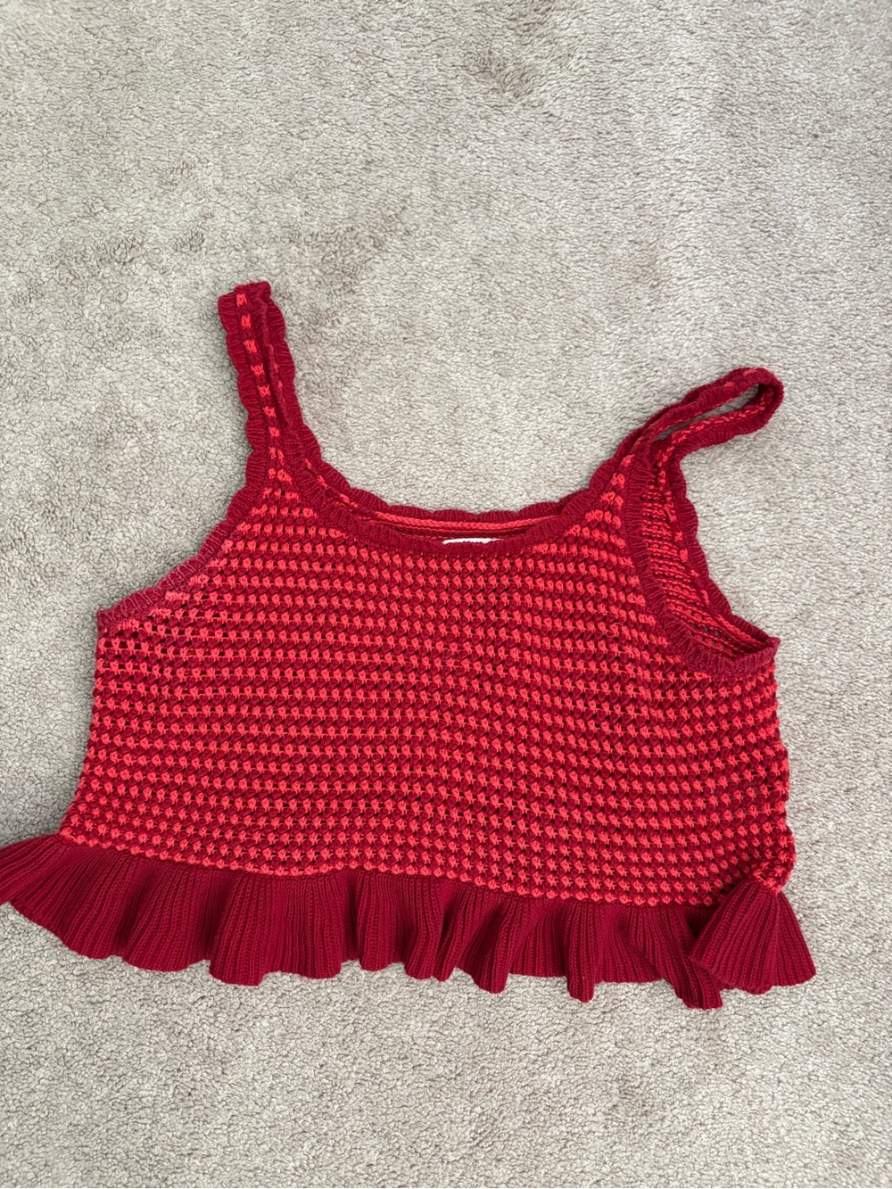 AE Crochet Peplum Top